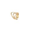 Fashion Line Design Stainless Steel Ring Light Luxury Style Geometric Wave Pattern Electroplated