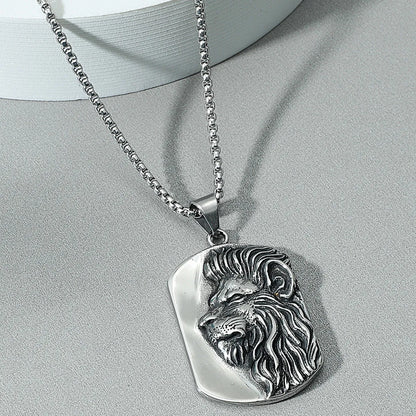 Fashion Lion Head Alloy Necklace Wholesale