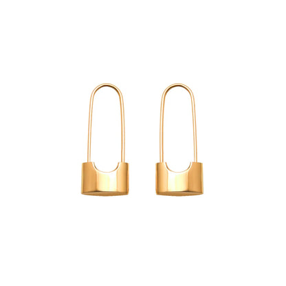 Fashion Lock Titanium Steel Earrings