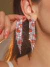 Fashion Long Tassel Geometric Copper Earrings Wholesale Nihaojewelry