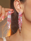 Fashion Long Tassel Geometric Copper Earrings Wholesale Nihaojewelry