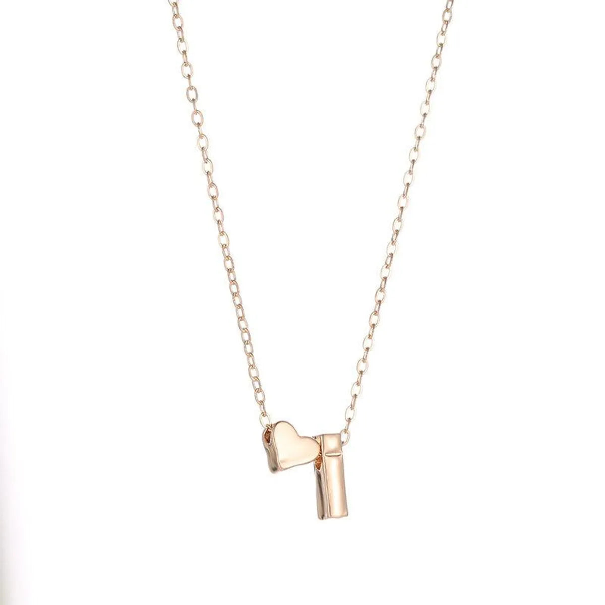 Fashion Love 26 English Alphabet Simple Alloy Necklace Nhdp148728