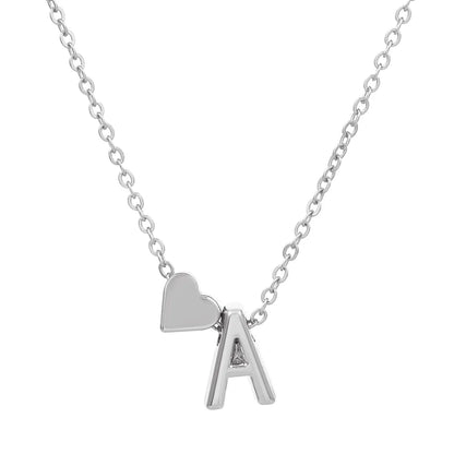 Fashion Love 26 English Alphabet Simple Alloy Necklace Nhdp148728