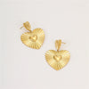 Fashion Love Earrings Retro Niche French Design Sense Stainless Steel Geometric Electroplated