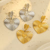 Fashion Love Earrings Retro Niche French Design Sense Stainless Steel Geometric Electroplated