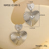 Fashion Love Earrings Retro Niche French Design Sense Stainless Steel Geometric Electroplated