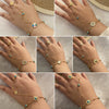 Fashion Love Finger Bracelet Stainless Steel Heart Shape Electroplated Jewelry For Women