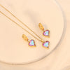 Fashion Love Necklace Suit With Butterfly Star Heart Pattern Stainless Steel O Chain Necklace Electroplated For Women