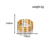 Fashion Love Round Leaves Light Luxury Opening Adjustable Titanium Steel Ring With Electroplating