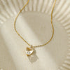 Fashion Love Stainless Steel Necklace With Heart Shape Pendant And Electroplating Treatment