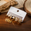 Fashion Lucky Tree Titanium Steel Earrings For Women With Geometric And Flower Pattern Electroplated