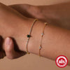 Fashion Luxury Colored Diamond S925 Sterling Silver Electroplated Geometric Ladies Bracelet