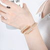 Fashion Luxury Light Luxury Diamond Zircon Open Bracelet Titanium Steel Electroplated Jewelry Wholesale
