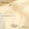 Fashion Luxury Stainless Steel Geometric Oval Diamond Necklace With Electroplating For Women