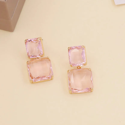 Lady Geometric No Inlaid Earrings Ear Studs