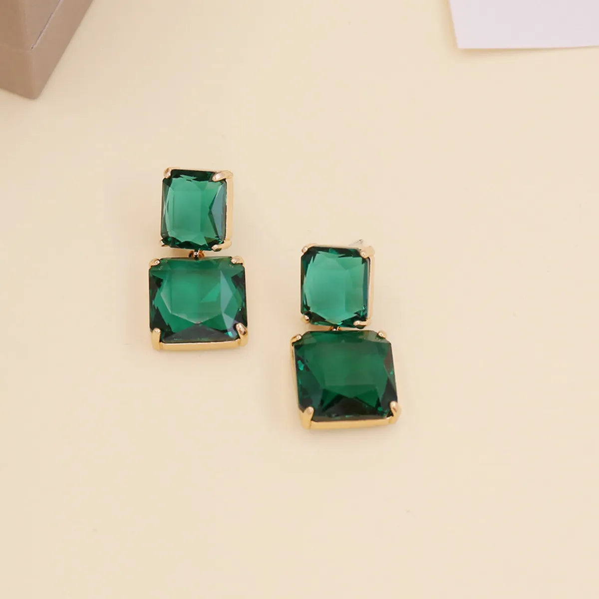 Lady Geometric No Inlaid Earrings Ear Studs