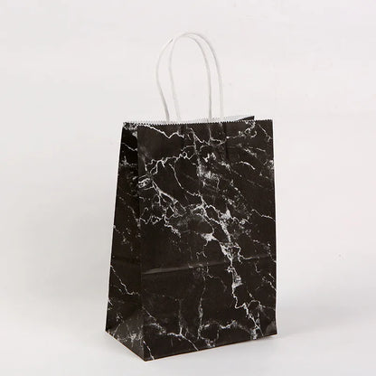 Fashion Marble Kraft Paper Festival Gift Bags