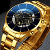 Fashion Men's Alloy And Stainless Steel Band Round Dial Leisure Watch