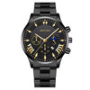 Fashion Men's Alloy Case Stainless Steel Buckle Metal Strap Quartz Watch With Round Dial