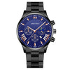 Fashion Men's Alloy Case Stainless Steel Buckle Metal Strap Quartz Watch With Round Dial