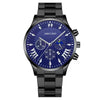 Fashion Men's Alloy Case Stainless Steel Buckle Metal Strap Quartz Watch With Round Dial