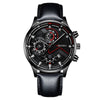 Fashion Men's Metal And Leather Quartz Watch With Round Dial And Stainless Steel Clasp