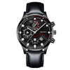 Fashion Men's Metal And Leather Quartz Watch With Round Dial And Stainless Steel Clasp
