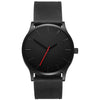 Fashion Men's Metal Case Leather Strap Round Dial Quartz Watch