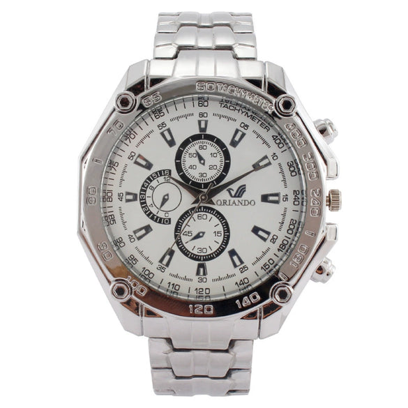 Fashion Men's Metal Watch With Mineral Strengthened Glass Mirror And Round Dial