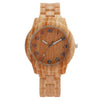 Fashion Men's Plastic Watch With Wood Grain And Round Dial