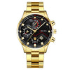 Fashion Men's Watch Metal Case Stainless Steel Strap Round Dial