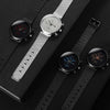 Fashion Men's Watch Metal Milan Belt Stainless Steel Strap Quartz Movement Round Dial