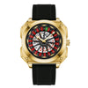 Fashion Men's Wristwatch Alloy Case Plastic Strap Square Dial Mineral Reinforced Glass Mirror Luminous Waterproof Quartz Watch