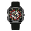 Fashion Men's Wristwatch Alloy Case Plastic Strap Square Dial Mineral Reinforced Glass Mirror Luminous Waterproof Quartz Watch