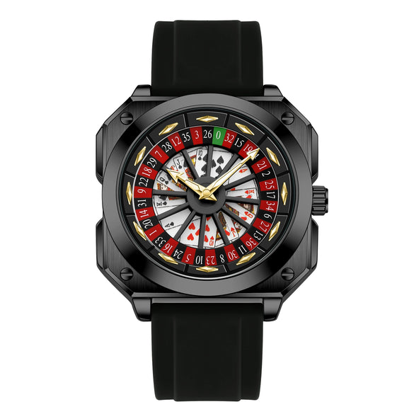 Fashion Men's Wristwatch Alloy Case Plastic Strap Square Dial Mineral Reinforced Glass Mirror Luminous Waterproof Quartz Watch