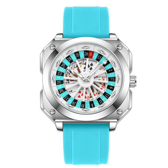 Fashion Men's Wristwatch Alloy Case Plastic Strap Square Dial Mineral Reinforced Glass Mirror Luminous Waterproof Quartz Watch