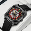 Fashion Men's Wristwatch Alloy Case Plastic Strap Square Dial Mineral Reinforced Glass Mirror Luminous Waterproof Quartz Watch