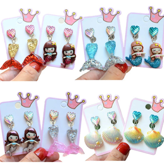 Fashion Mermaid Shell Resin 1 Pair