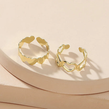 Fashion Metal Alloy Heart Hollow 2 Piece Set Foot Ring