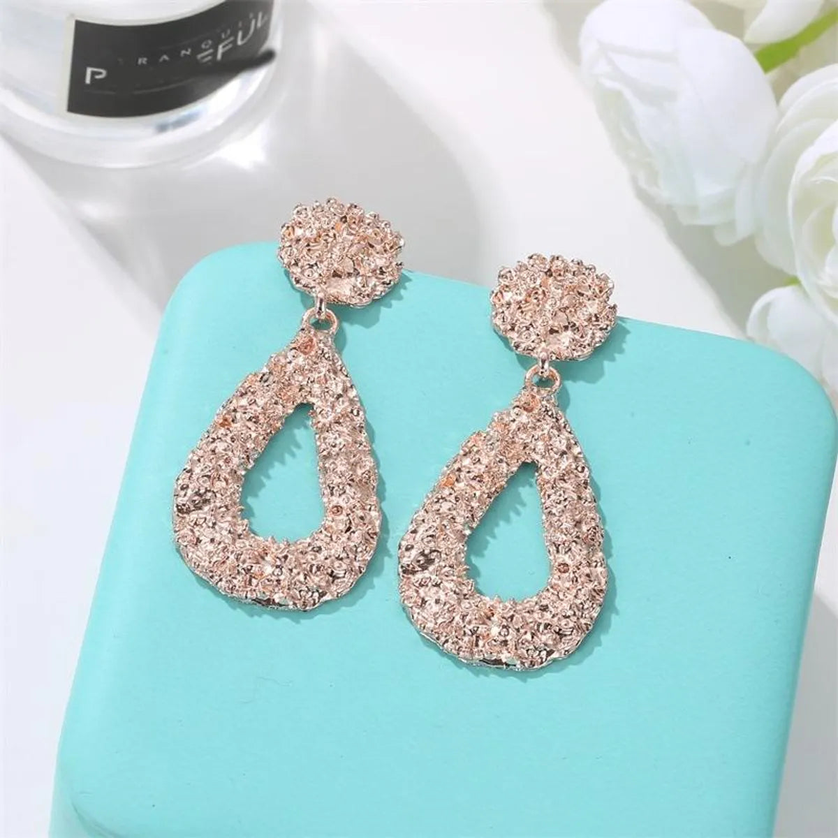 Fashion Metal Embossed Drop Earrings Nhdp145230