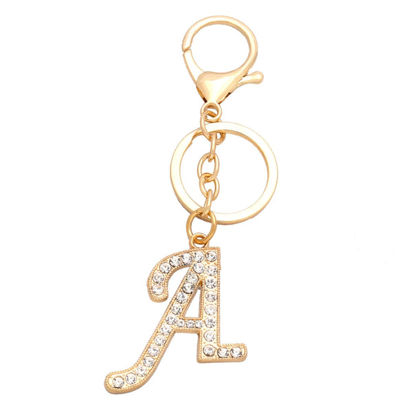 Fashion Metal English Alphabet Keychain Pendant