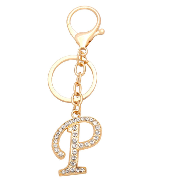 Fashion Metal English Alphabet Keychain Pendant