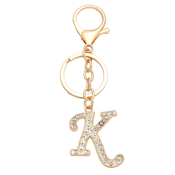 Fashion Metal English Alphabet Keychain Pendant