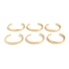 Fashion Metal Glossy Plain Faceted Spring Ring Bracelet Electroplated