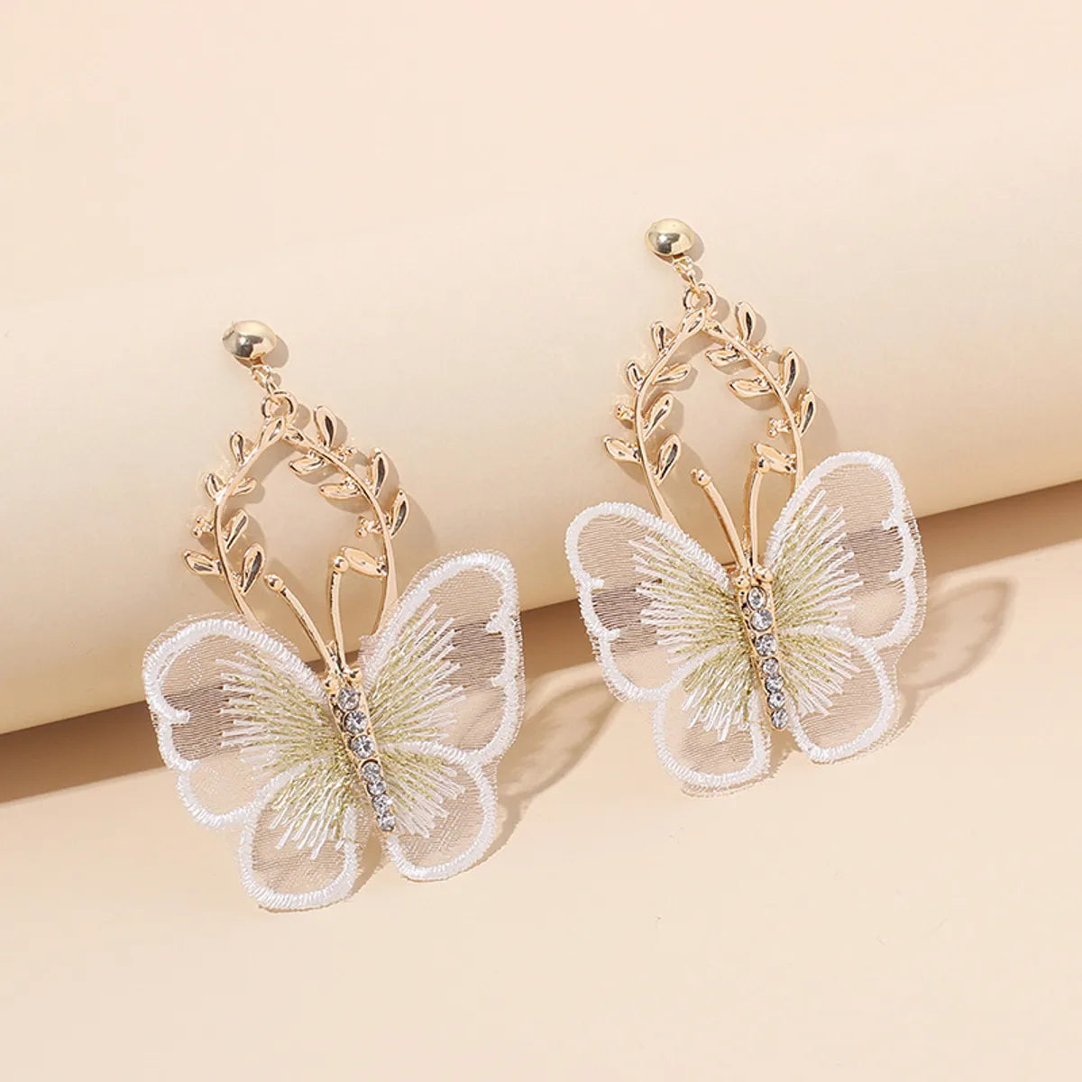 Fashion Metal Lace Butterfly Earrings Wholesale