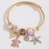 Fashion Metal Turtle Starfish Pendant Bracelet Stainless Steel Zinc Alloy