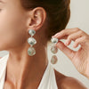 Fashion Metallic Electroplated Geometric Zinc Alloy Earrings For Women