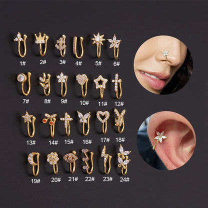 Fashion U Shape Copper Plating Nose Ring