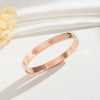 Fashion Microinlaid Rhombus Fourleaf Clover Titanium Steel Bracelet For Women Vacuum Electroplated