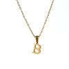 Fashion Mini Letter 316L Stainless Steel Necklace For Women With Electroplating Treatment